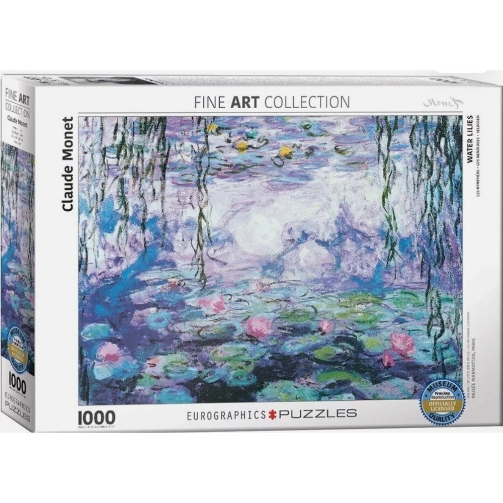 Monet's Flower Eurographic Garden Water Lilies Jigsaw Puzzle 1000 Piece Unused